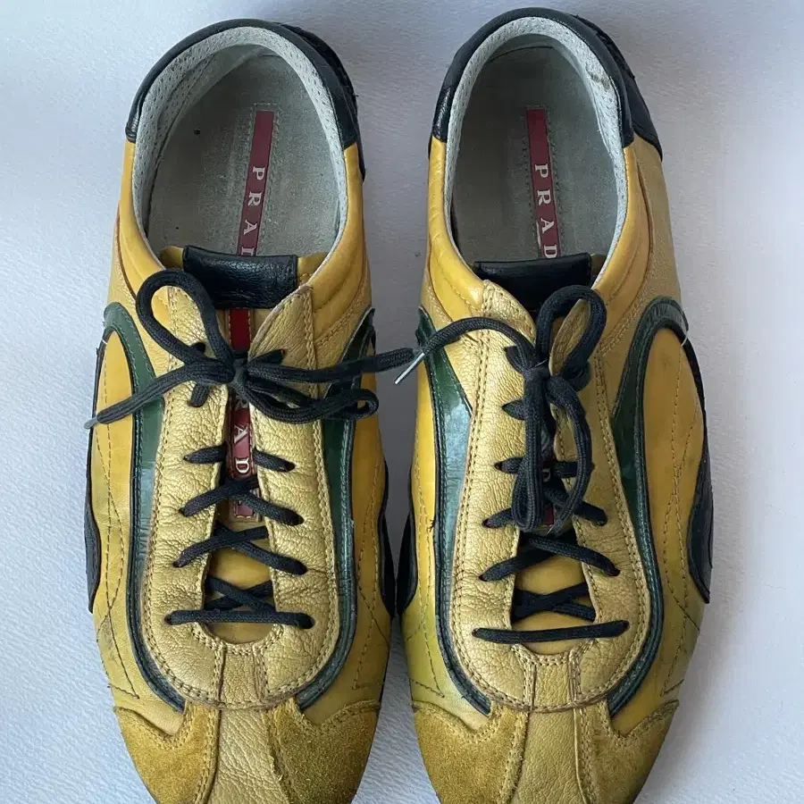 Prada leather low trainers