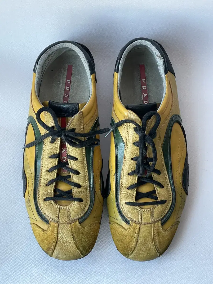 Prada leather low trainers