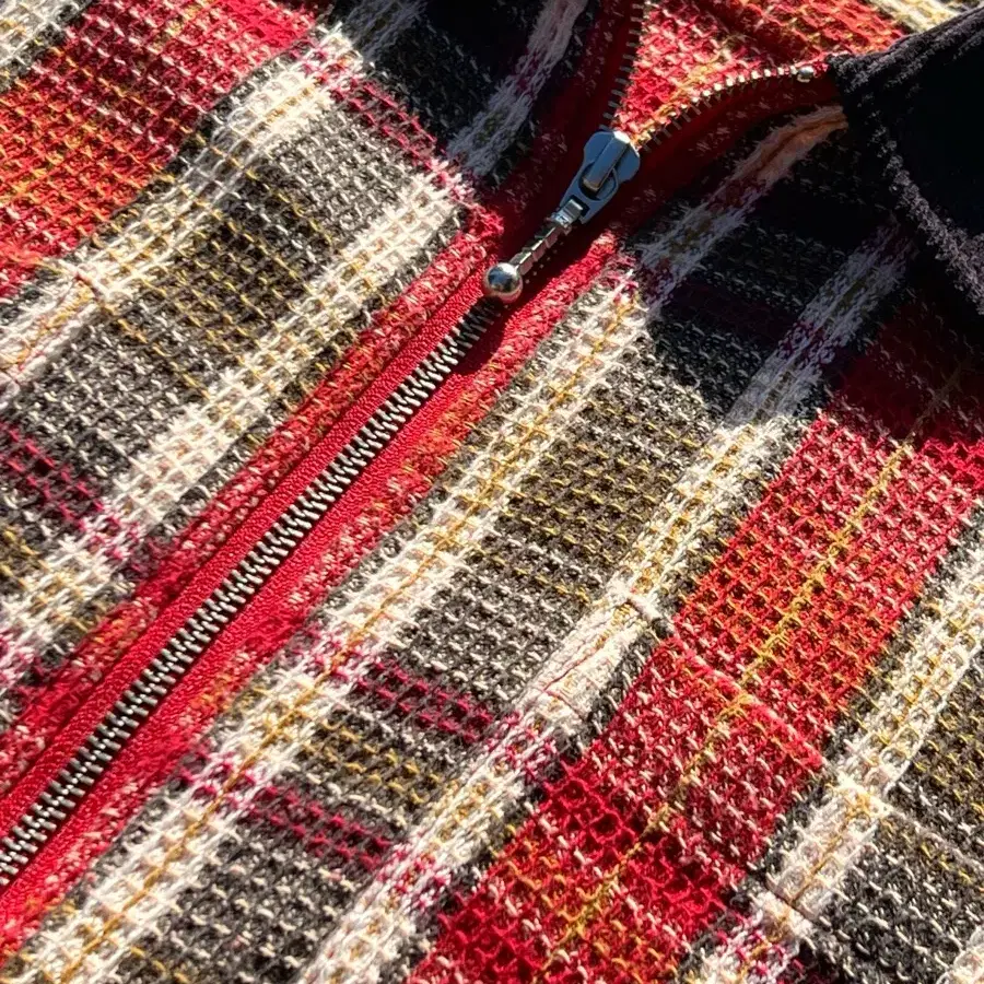 Supreme 18AW Plaid Thermal Zip Up Shirt