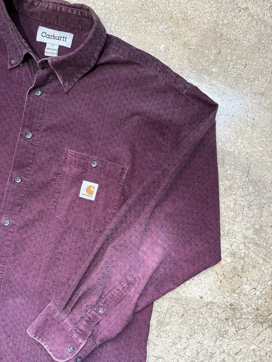 Calhart Purple Corduroy Check Shirt