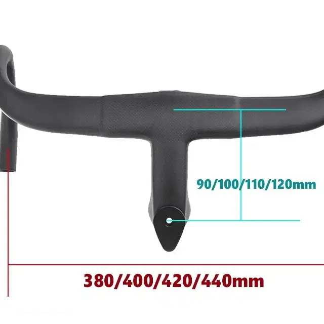 싸이클 로드 자전거 무광 통합 카본 핸들바 액서세리 포함
