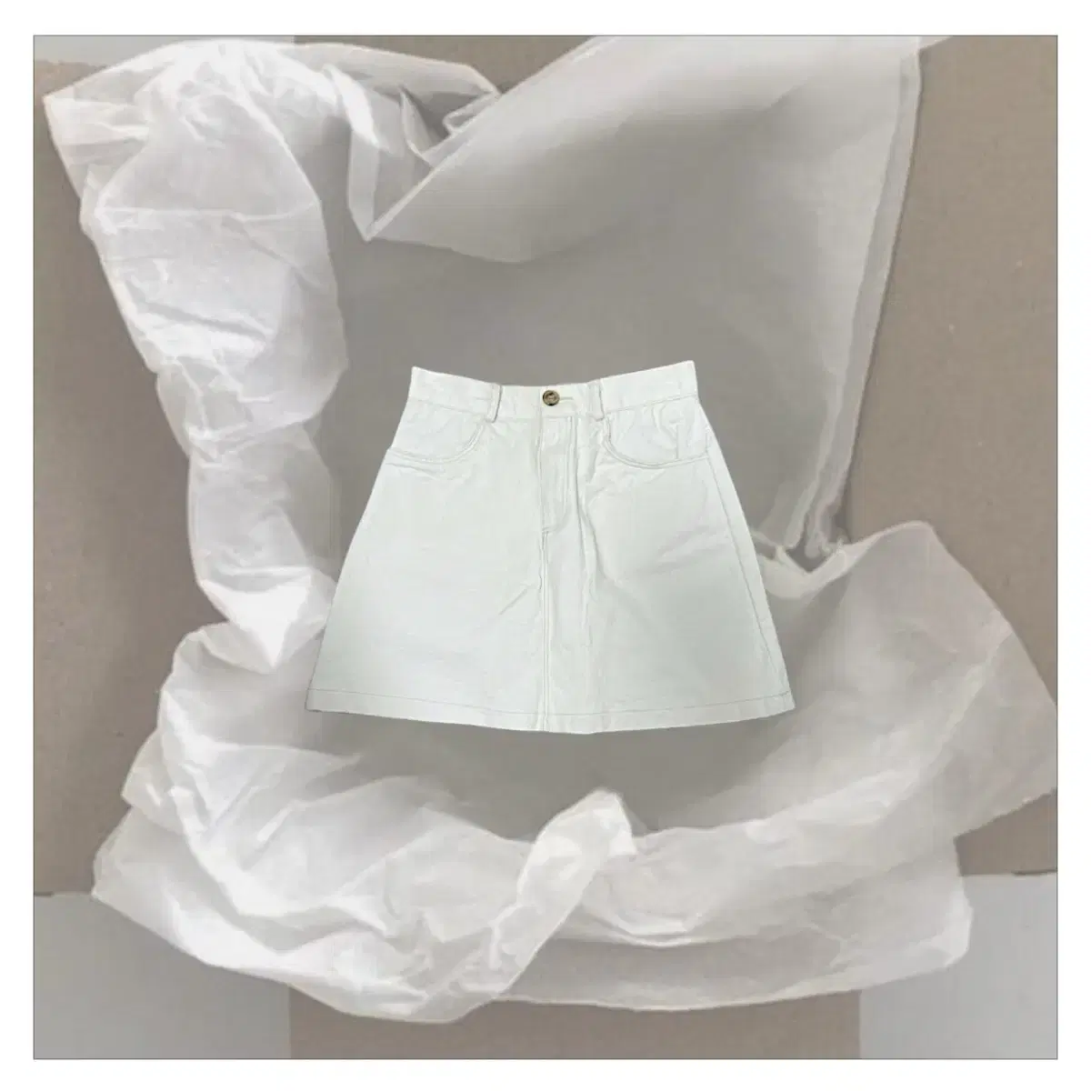 ajur cotton mini skirt