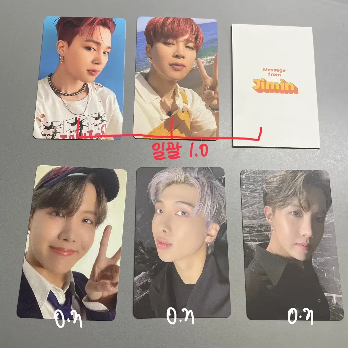 Bangtan jimin Hoseok Namjun photocard WTS