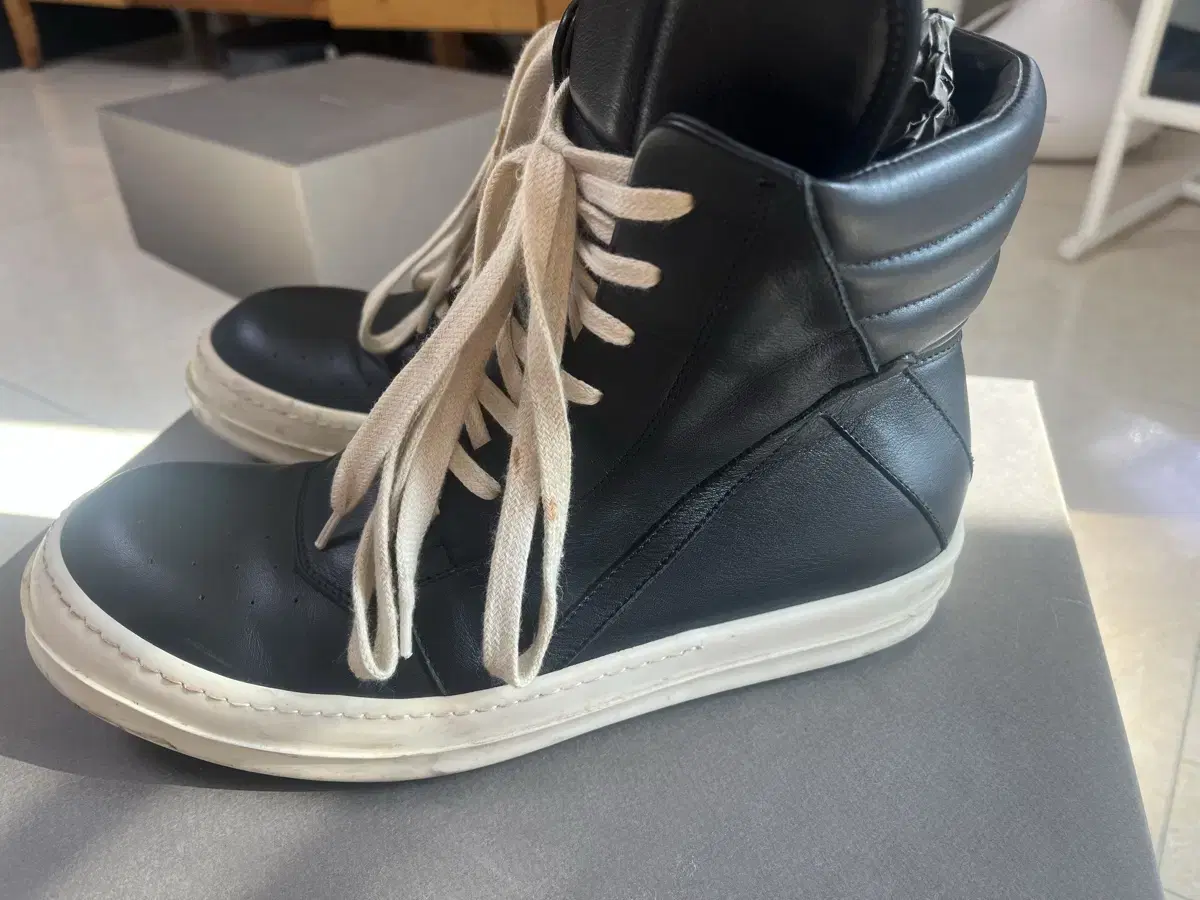 Rick Owens Geobasket BlackBlackWhite