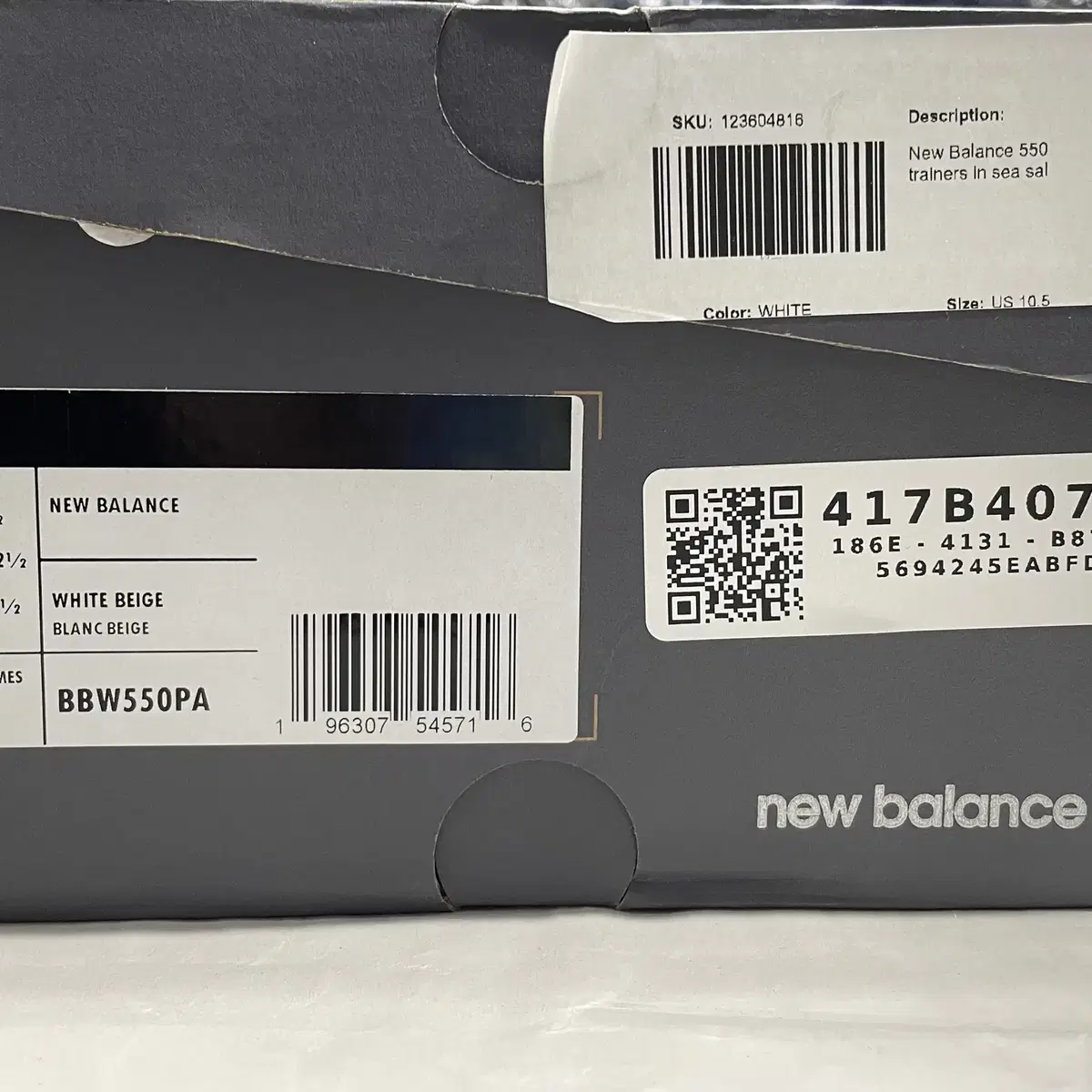 [US10.5] NEWBALANCE 550 SEA SALT 미시착 새상품