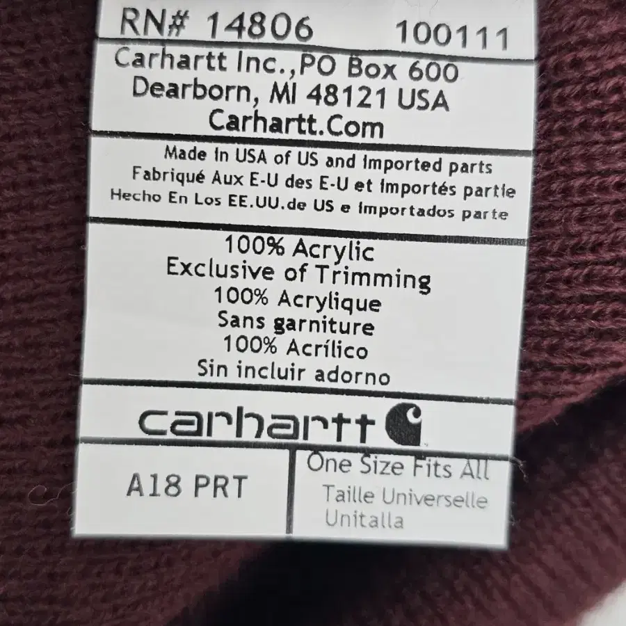 carhartt 칼하트 비니 니트 비니 / 사이즈 FREE