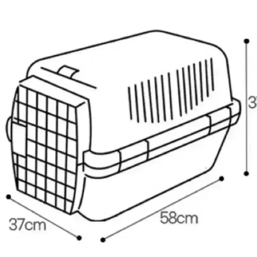강아지 고양이 이동장 캐리어 새상품급 58x37cm