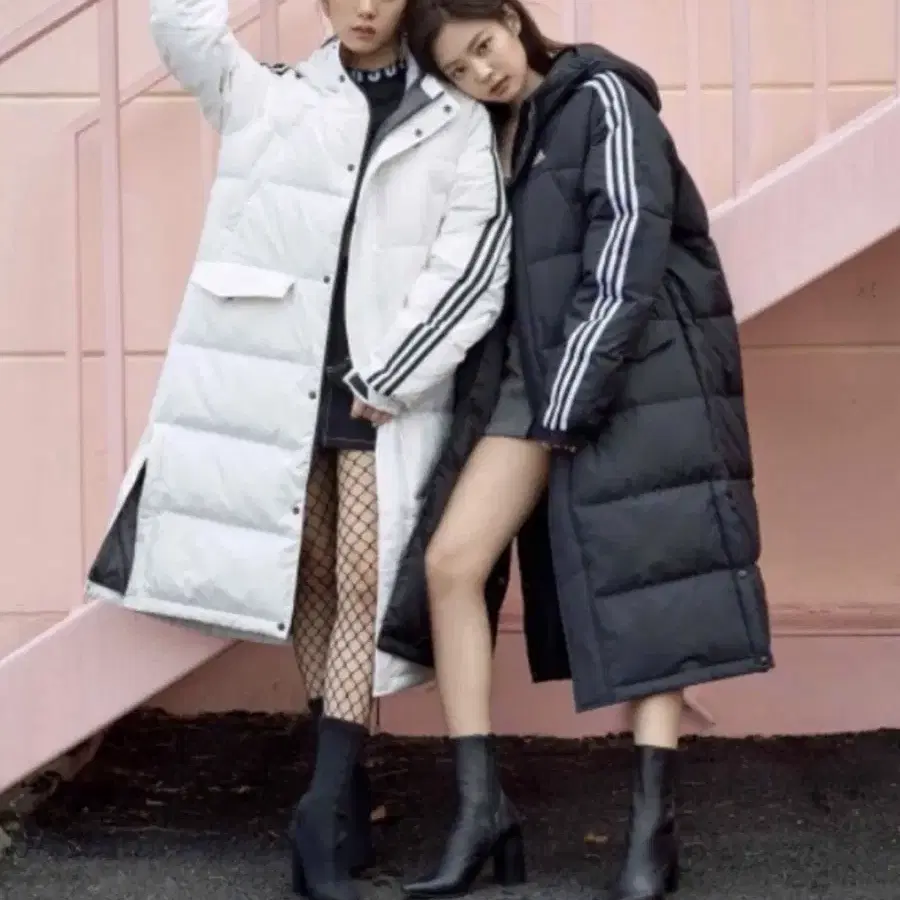 아디다스 LONG PARKA 3STR /블랙핑크 제니 착용 롱 패딩