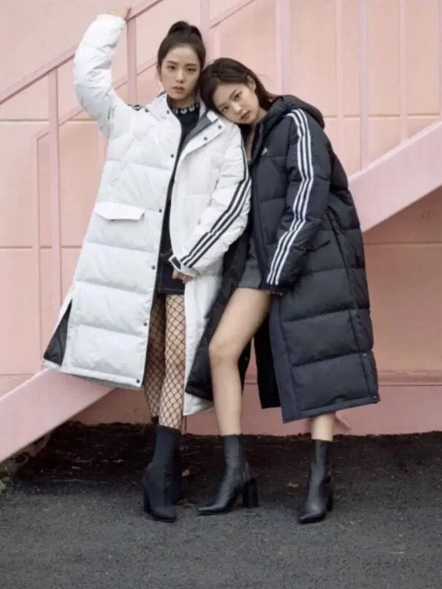 아디다스 LONG PARKA 3STR /블랙핑크 제니 착용 롱 패딩