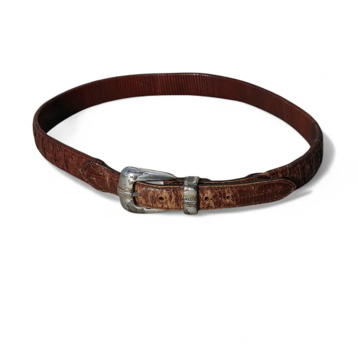 vintage weaving western leather belt