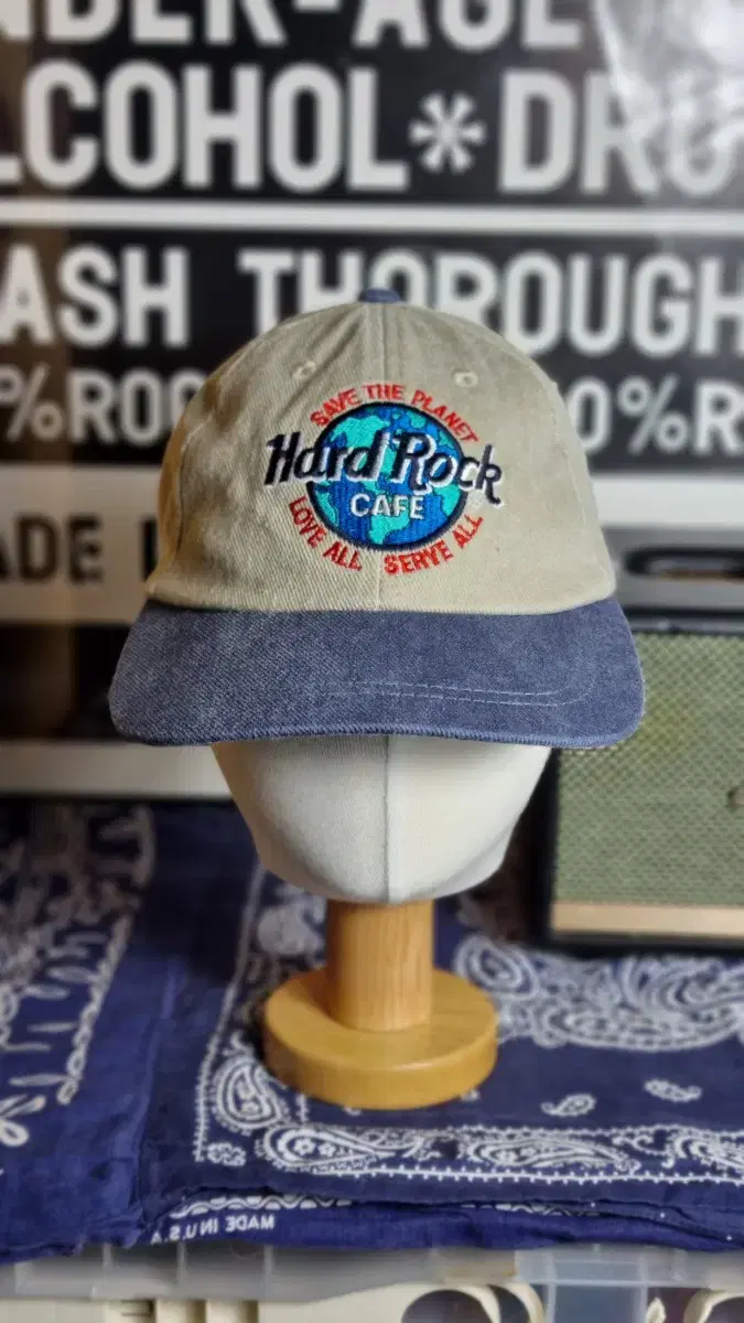 20% Sale) 90s Hardrock Cafe 빈티지 하드락카페 모자