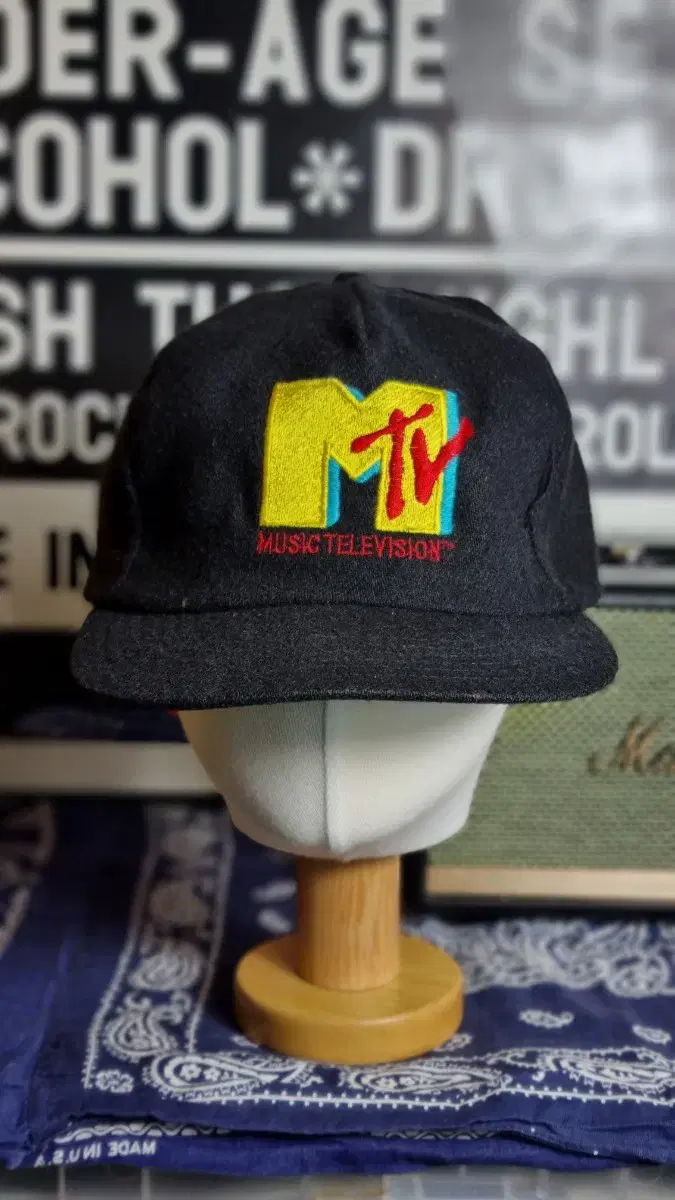 80s MTV Wool Cap 빈티지 모자