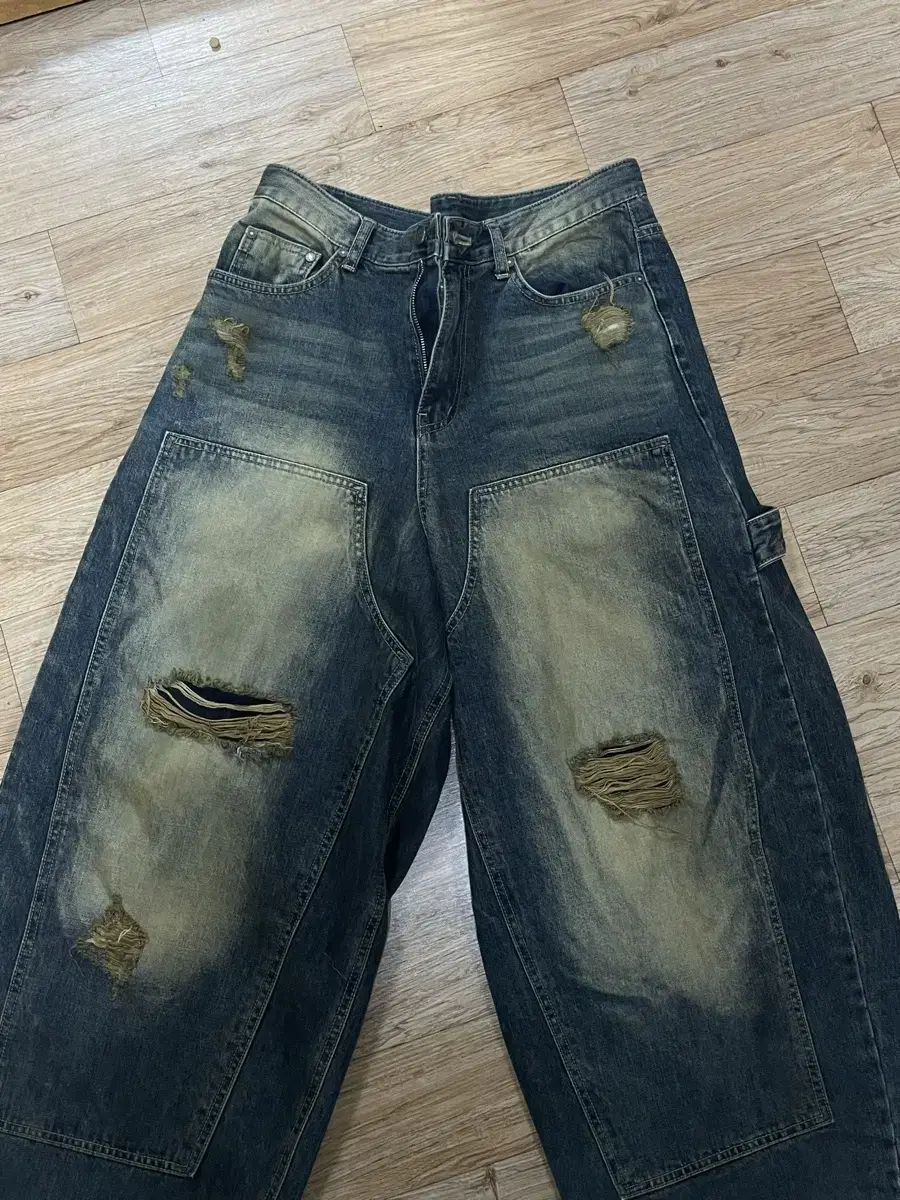 DNSR x Zuu Homme / Carpenter exhaust denim pants / L