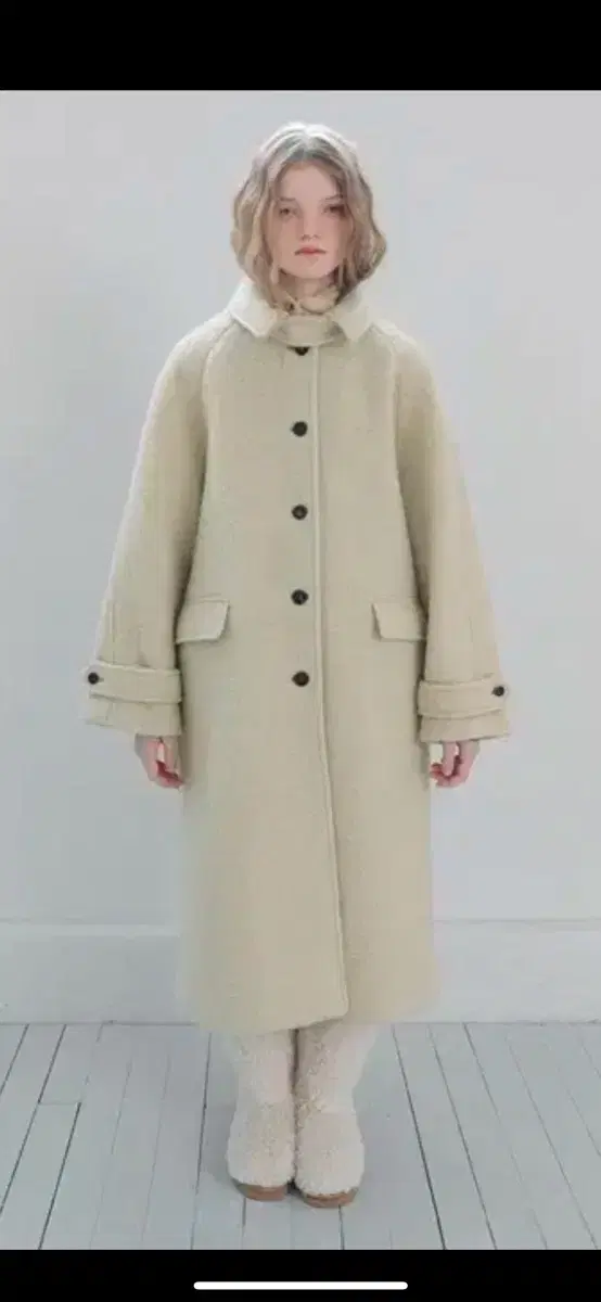 플레따  Wool Balmacaan Coat_Lemon