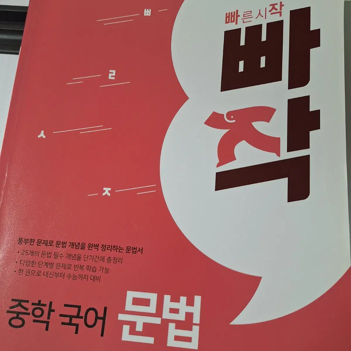 빠작 중학 국어 문법 문제집