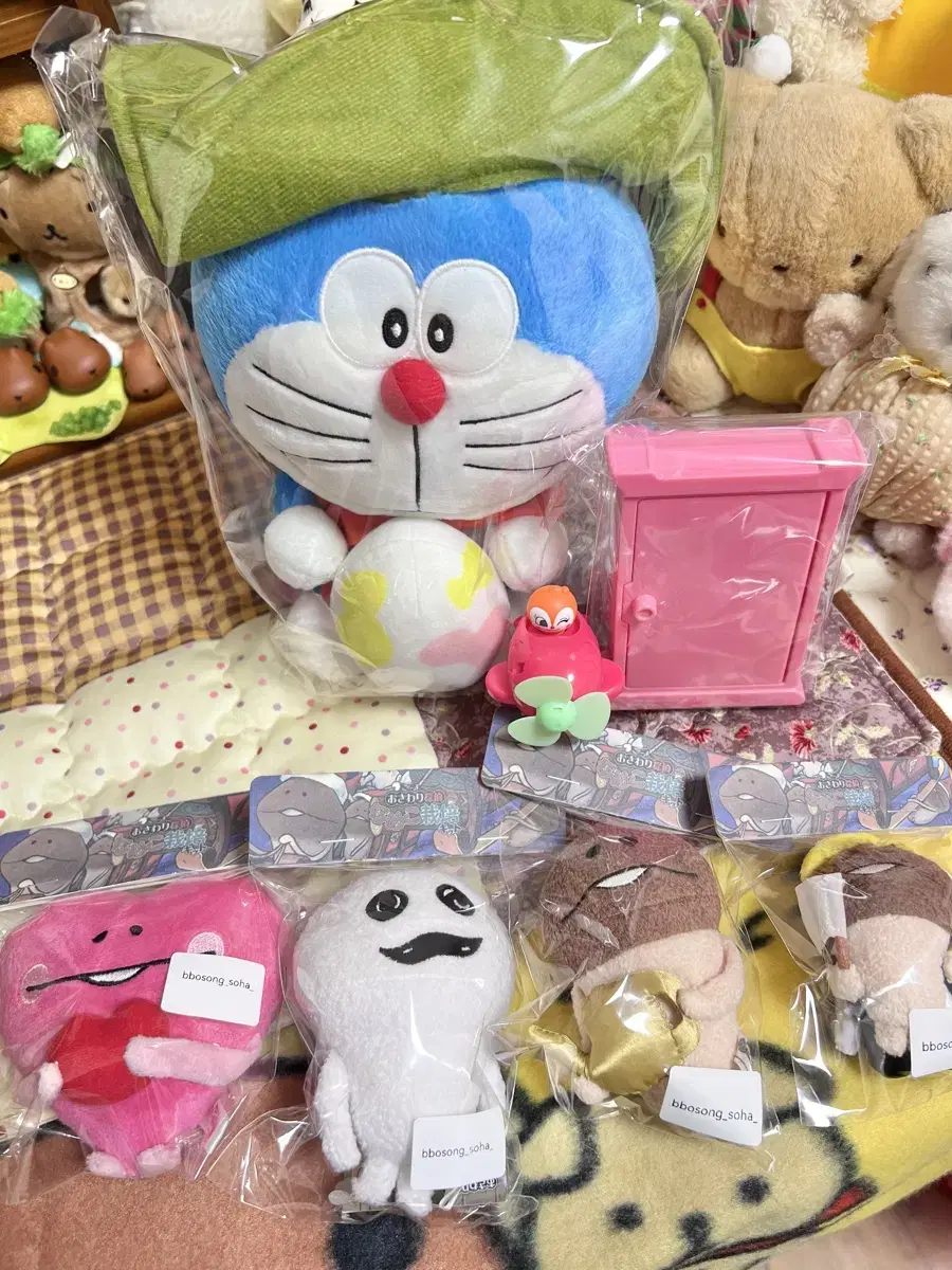 Genuine Japanese Nameko doll keyring + Doraemon Gifts