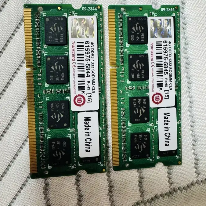 Transcend 노트북 메모리 ddr3 4G 2개 총 8G