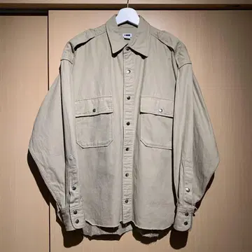 밀리터리 오버 사이즈 롱 셔츠 (H BEAUTY)