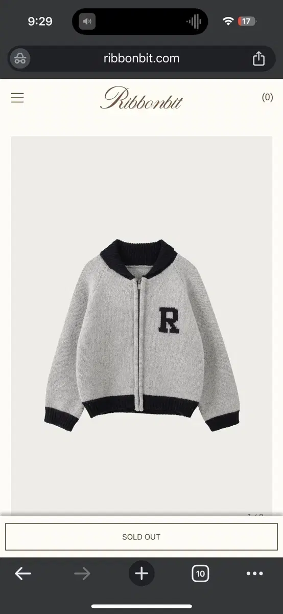 [배송지변경] ribbonbit 리본빛 Hunter Zip-up Knit