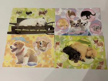 산엑스 개 엽서 4장 세트 헤이세이 레트로