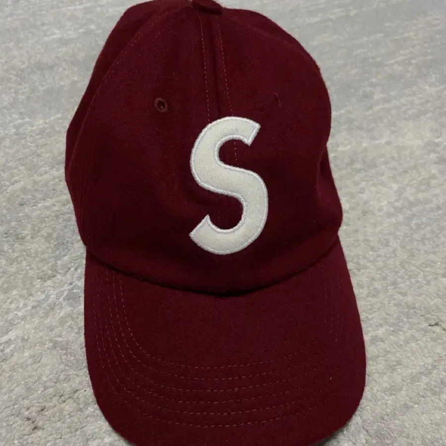 슈프림 WOOL S LOGO 6 PANEL RED