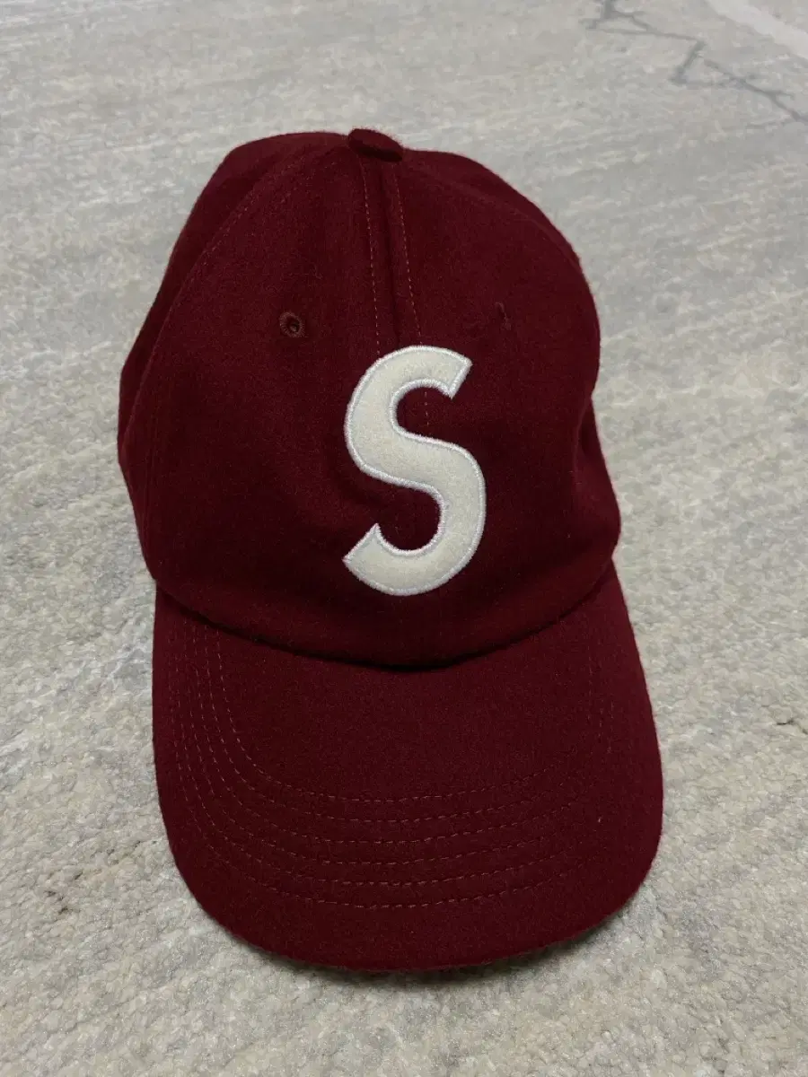 슈프림 WOOL S LOGO 6 PANEL RED