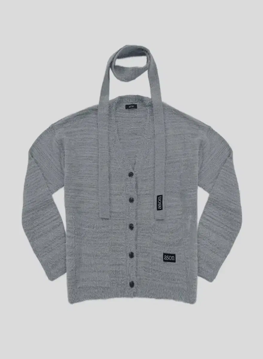 애즈온 LUCA TIE CARDIGAN / GRAY(새상품)