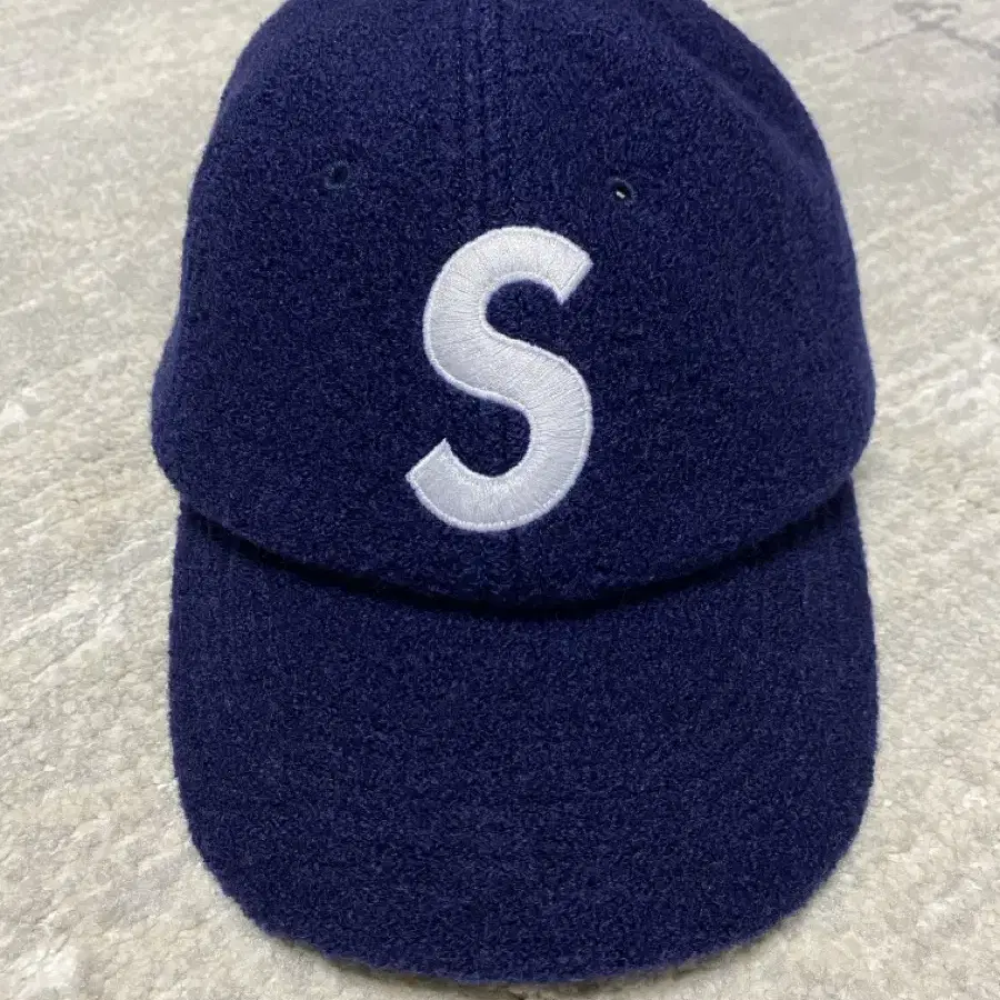 슈프림 WOOL S LOGO 6-PANEL NAVY