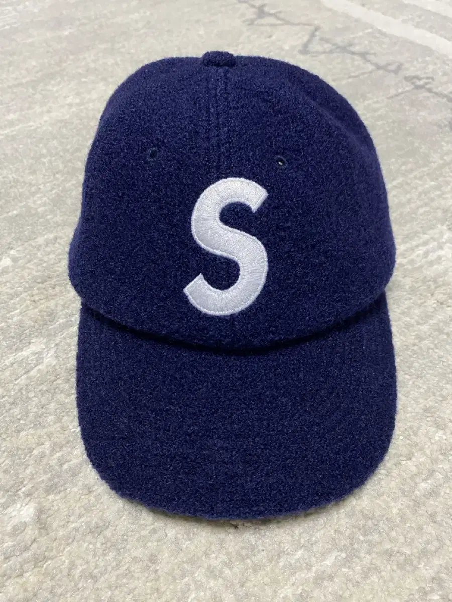 슈프림 WOOL S LOGO 6-PANEL NAVY