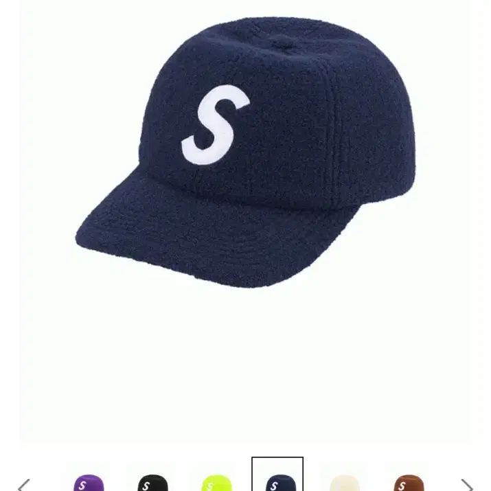 슈프림 WOOL S LOGO 6-PANEL NAVY