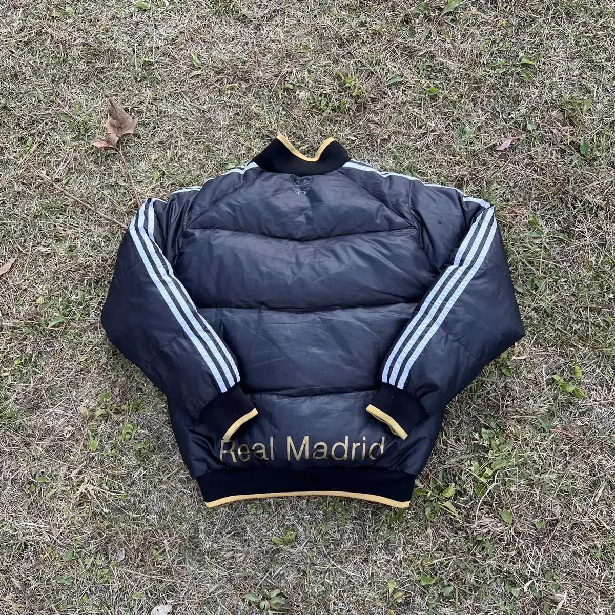 Adidas Real Madrid black and gold padded