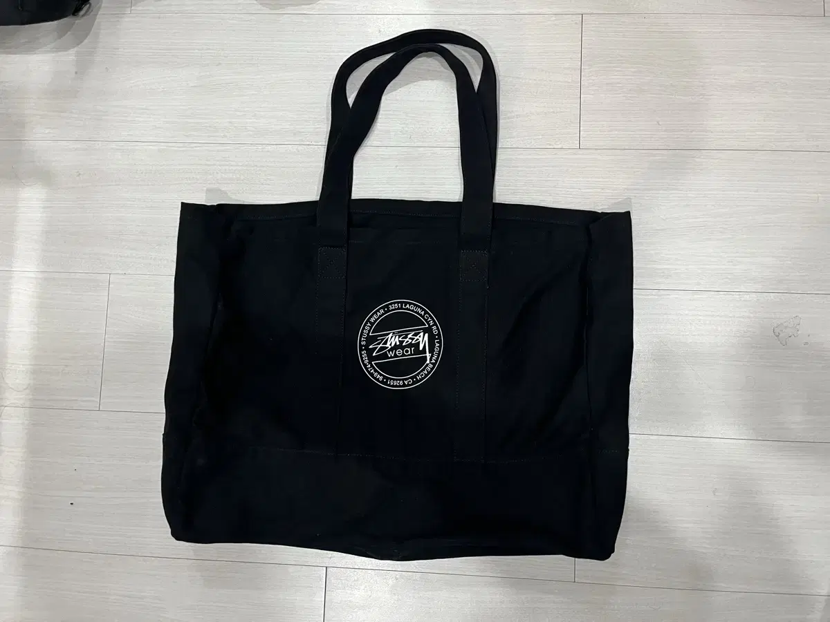 스투시 캔버스 토트백 블랙 Stussy canvas tote bag