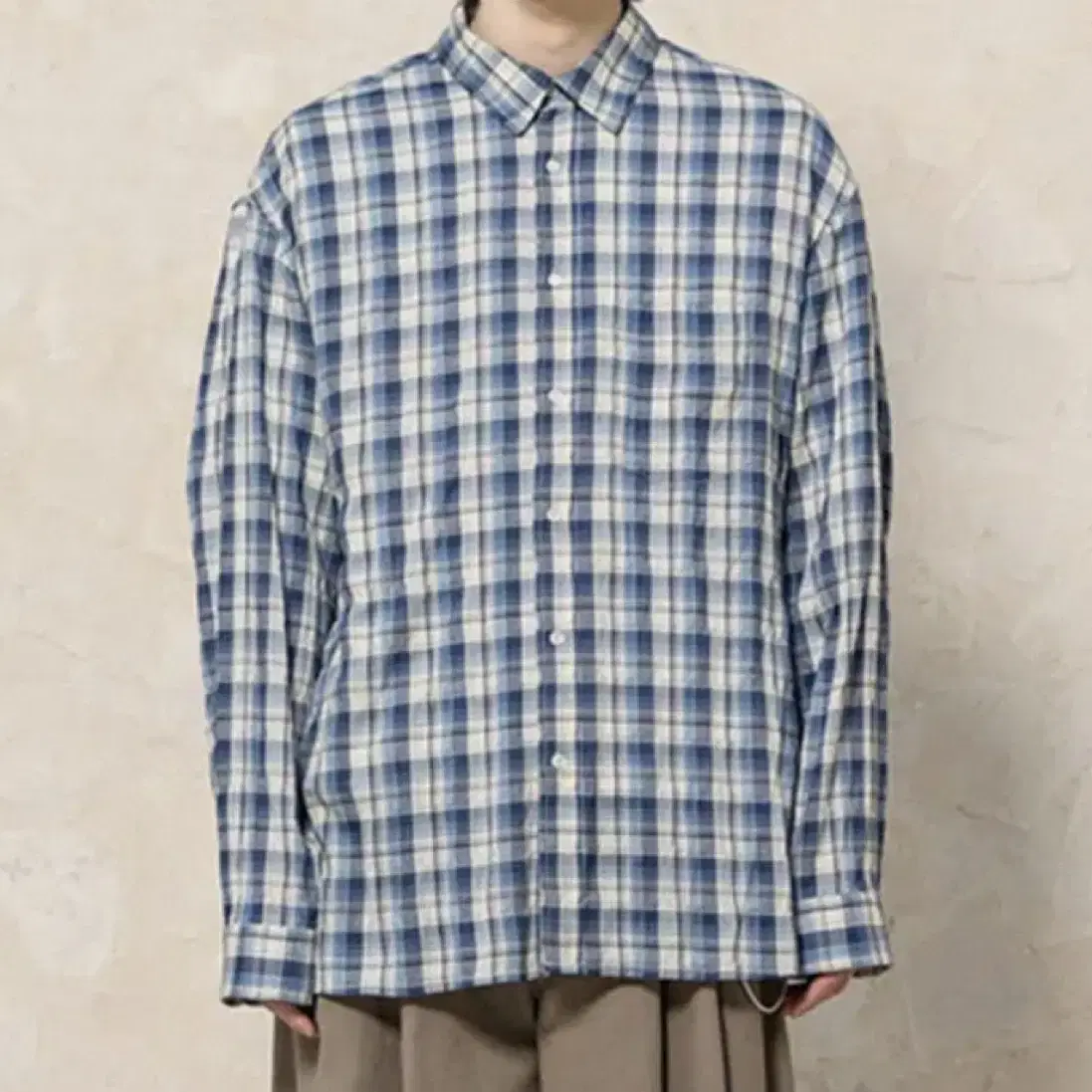 [1]비긴202 Crease Blue Check Shirts