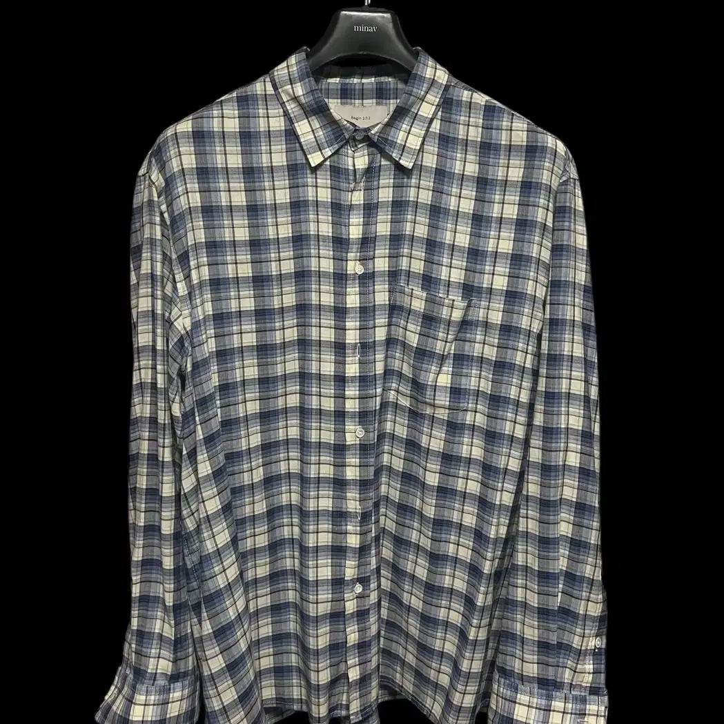 [1]비긴202 Crease Blue Check Shirts