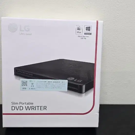 LG 슬림 포터블 DVD WRITER