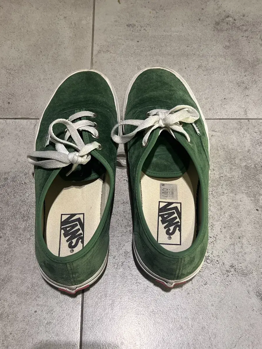 (240)반스 vans 어센틱 스웨이드 그린