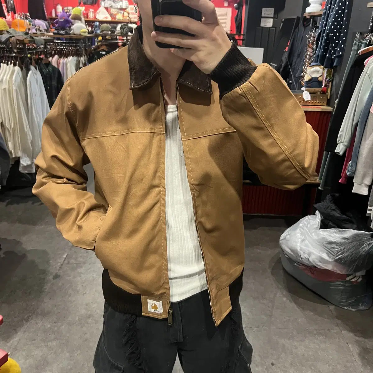 (END450) 빈티지 칼하트Carhartt 워커자켓 브라운