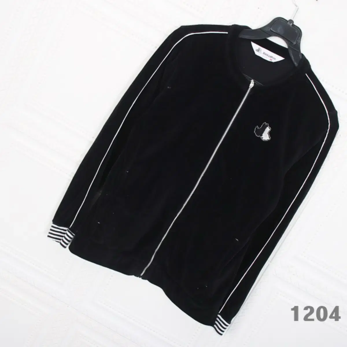 Black and White S Size Zip Up Cardigan Women's Golf Wear Store Original