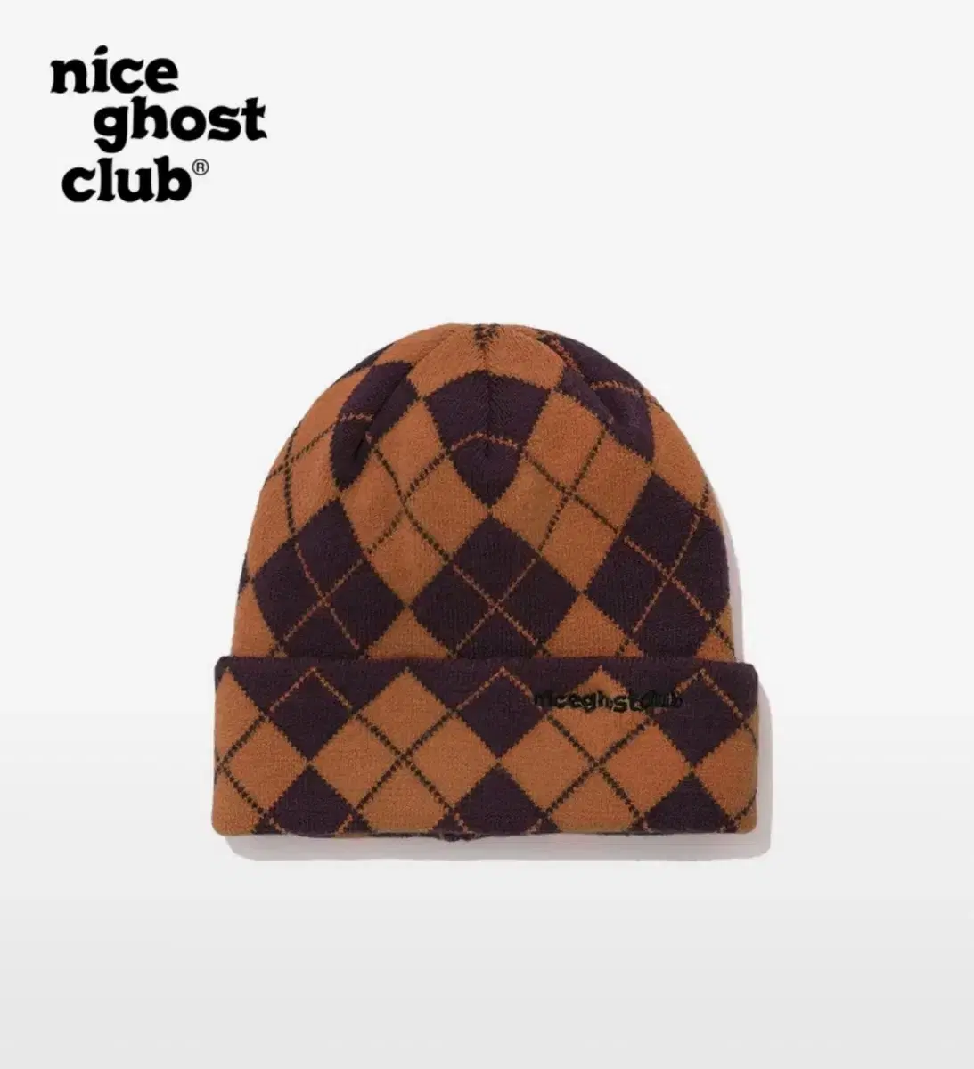 Nice Ghost Club Argyle Beanie