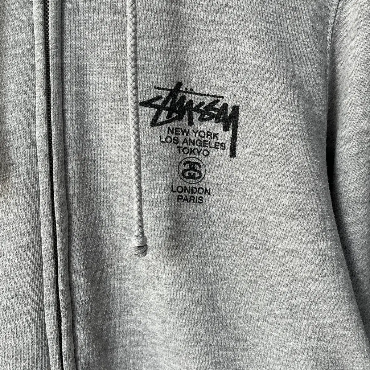 STUSSY " world tour " Hoodie zip-up