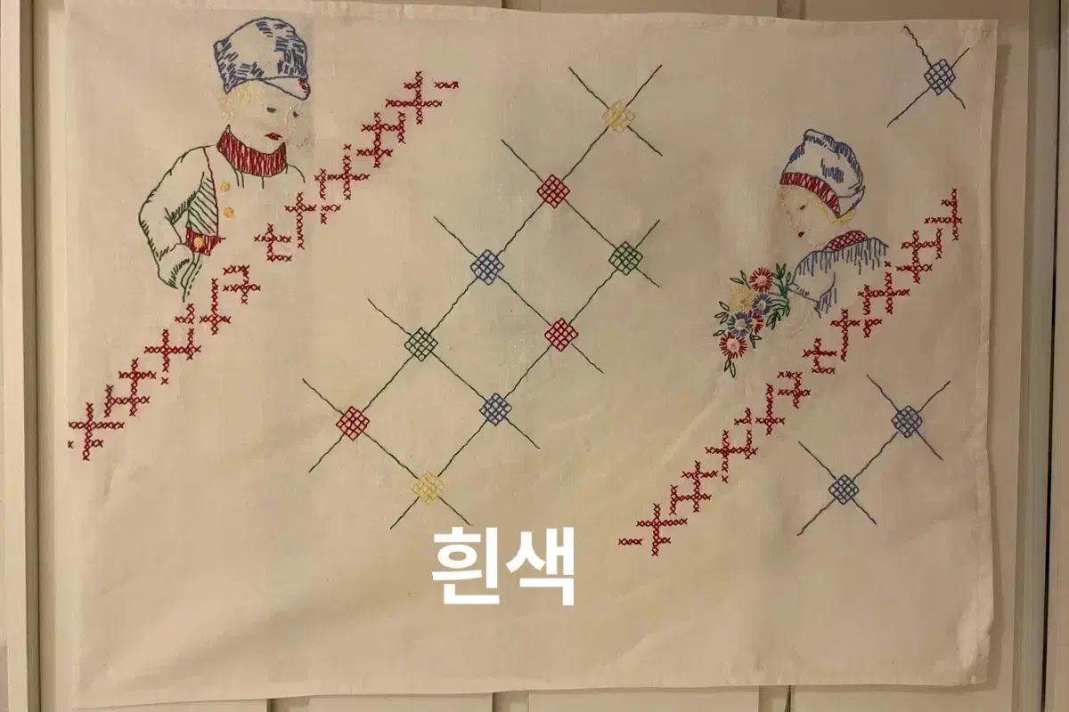 76x54.5cm/프랑스 빈티지 알자스 손자수 벽장식