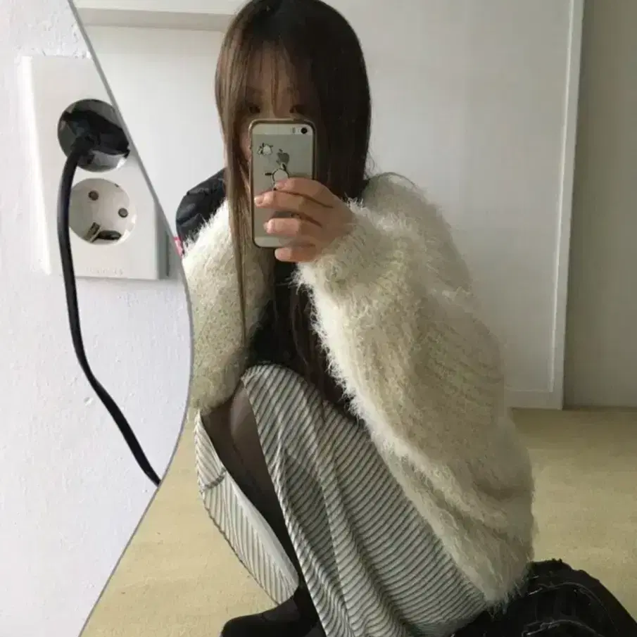 아워캐비넷 2way fur cardigan