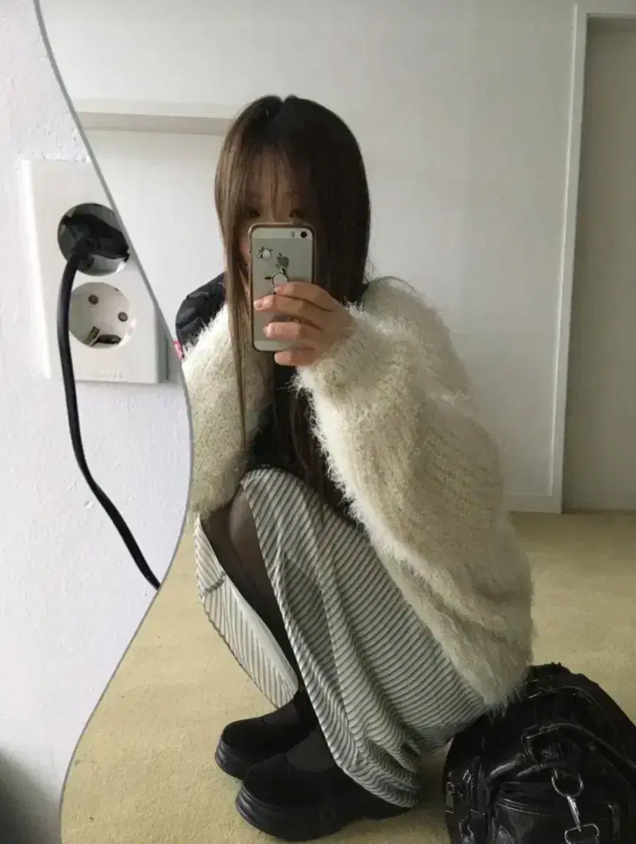 아워캐비넷 2way fur cardigan