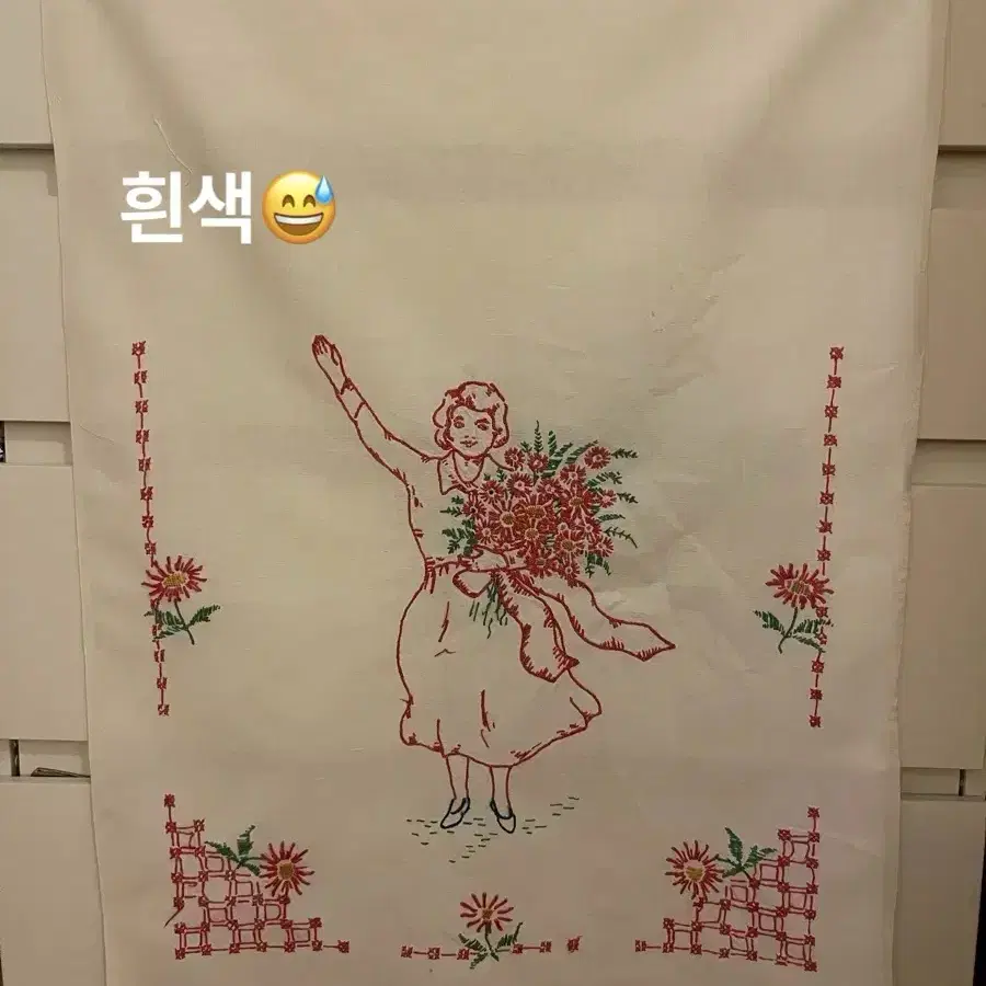 57x81cm/프랑스 빈티지 알자스 손자수 바란스