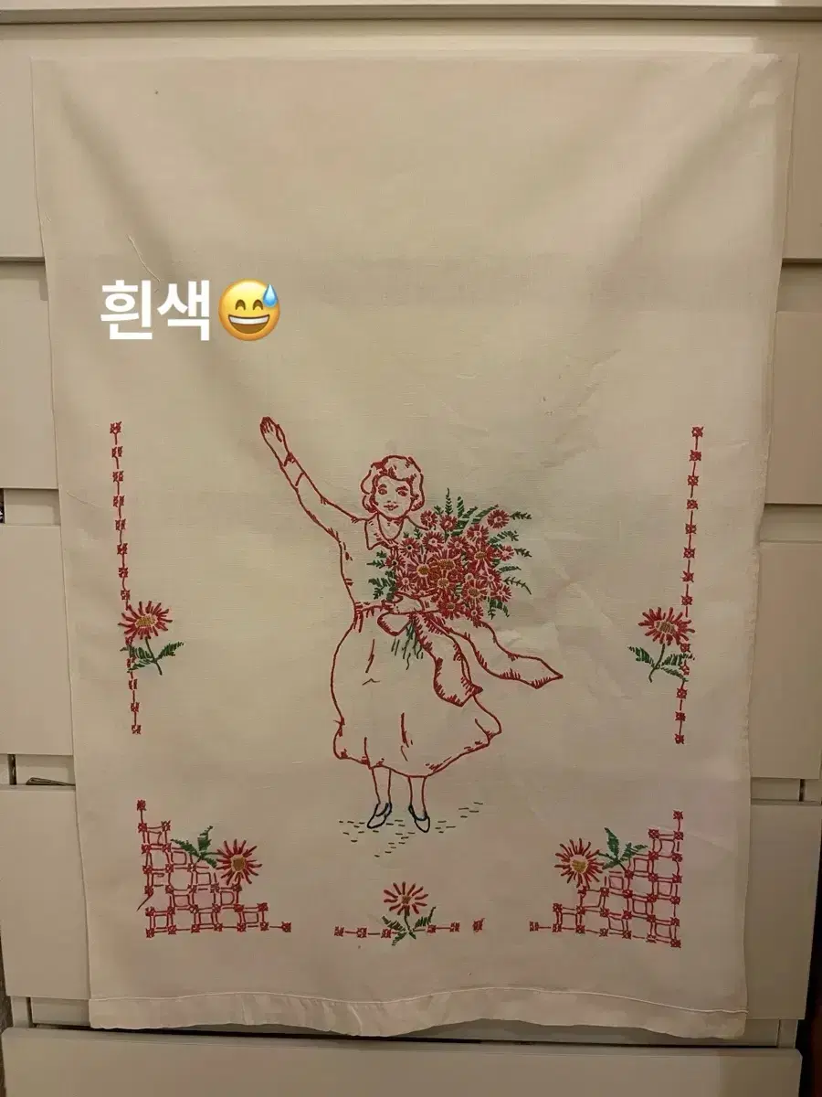 57x81cm/프랑스 빈티지 알자스 손자수 바란스