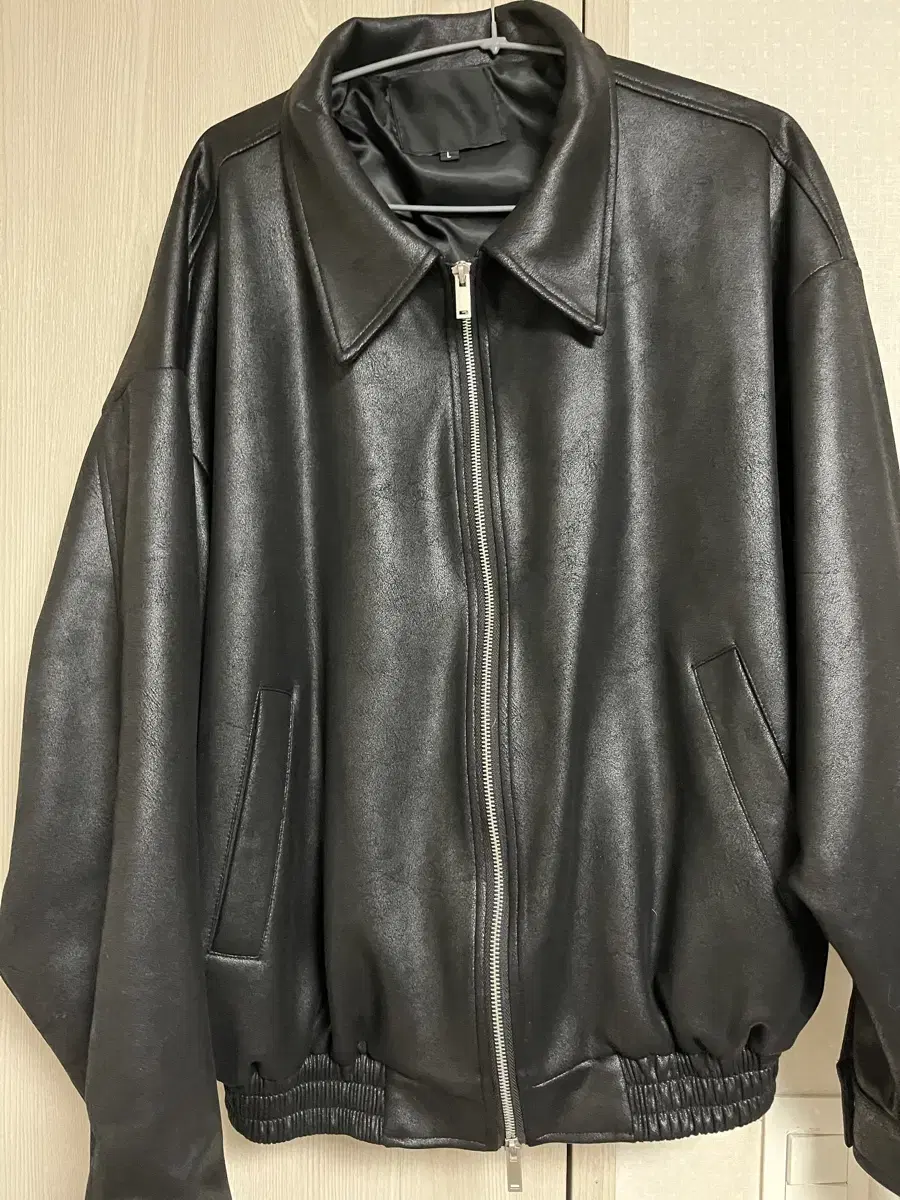 Black leather jacket