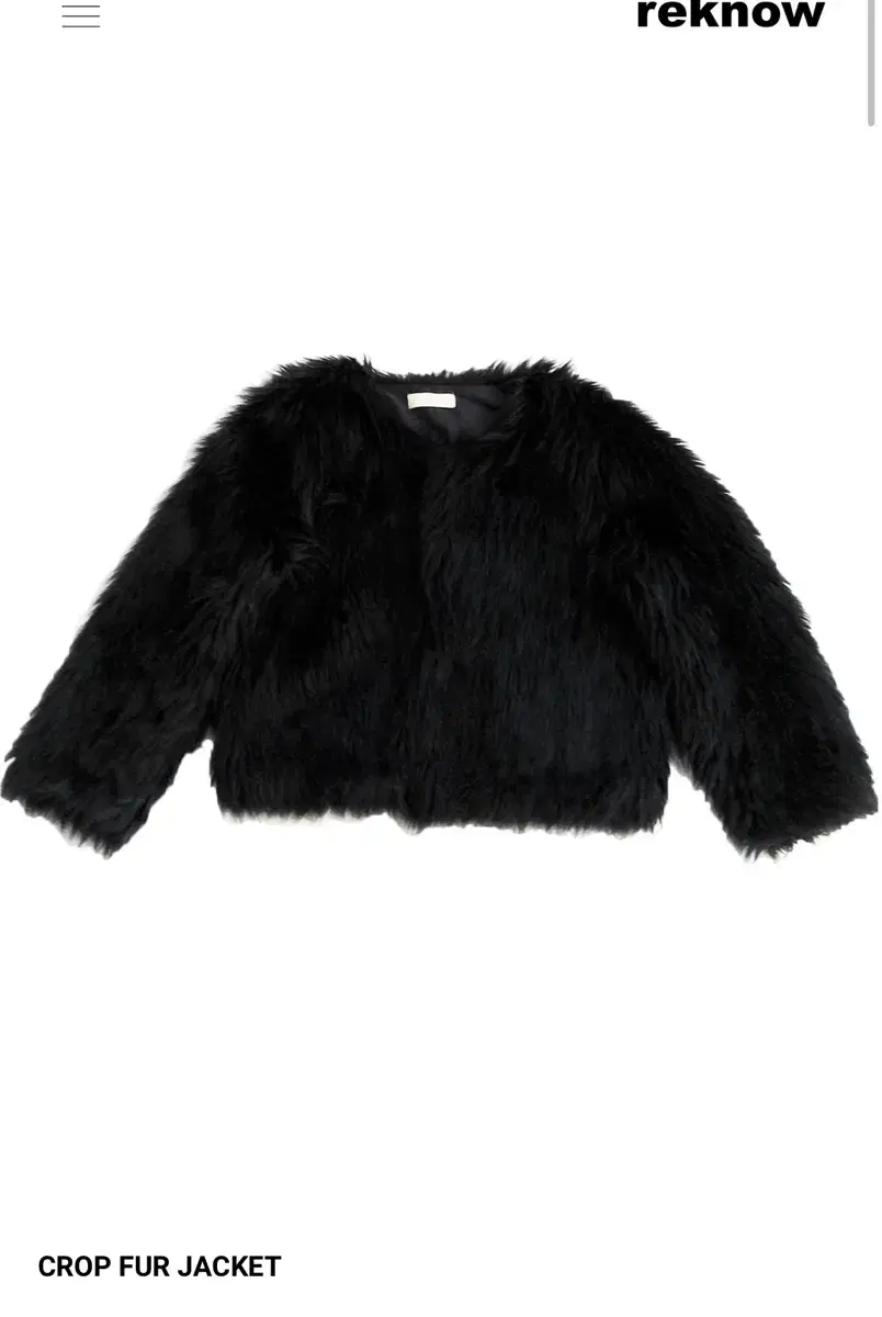 르노우 crop fur jacket