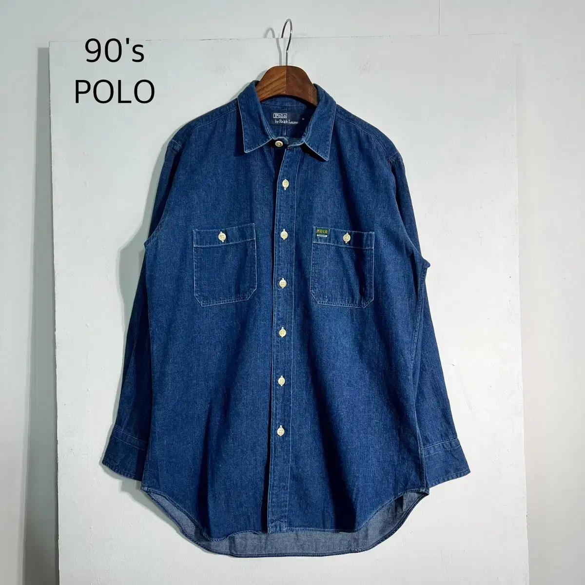 90s polo 폴로 데님 셔츠