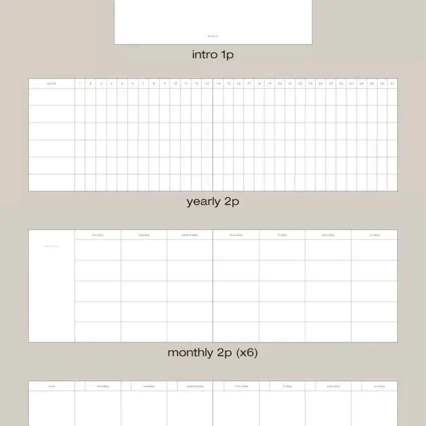 비온뒤 2025 6개월 만년 다이어리