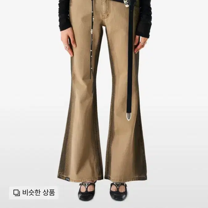 배디 스컬프터 2side painted denim pants brown